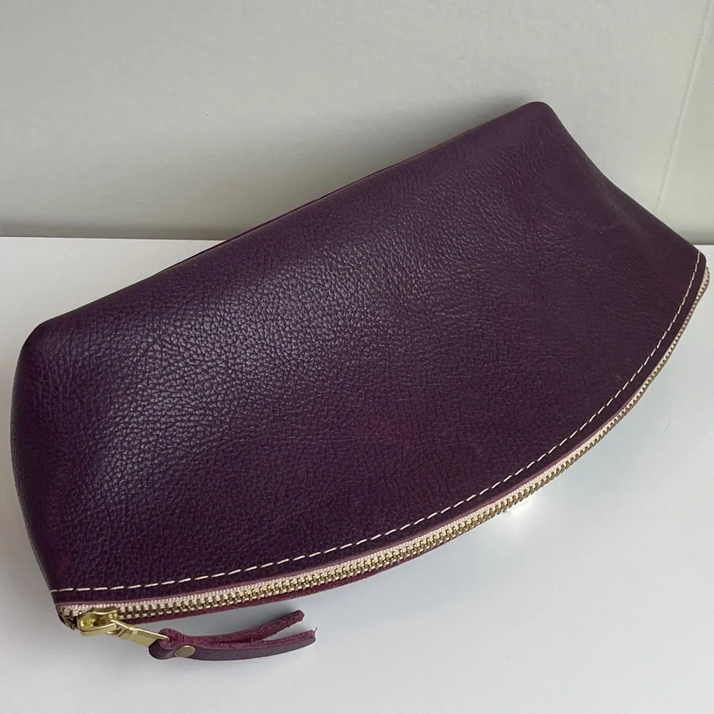 Portland Leather Total Eclipse Makeup Bag